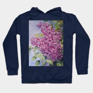 Lilacs watercolour painting Hoodie